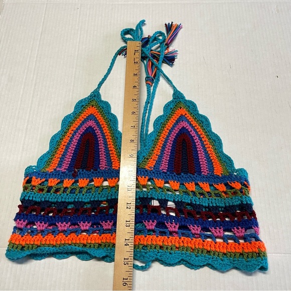 Colorful Crochet Knitted Halter Top - Picture 8 of 8